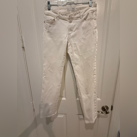 Ann Taylor Loft White Jeans Size 27/4 P - Picture 1 of 4